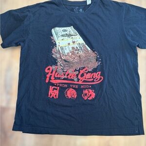 Hustle Gang M Graphic Tee - Tiger "From The Mud” Trap Streetwear Black Shirt